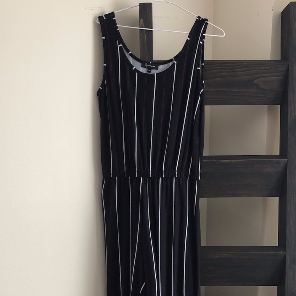 Lilly Morgan Black Striped Jumpsuit